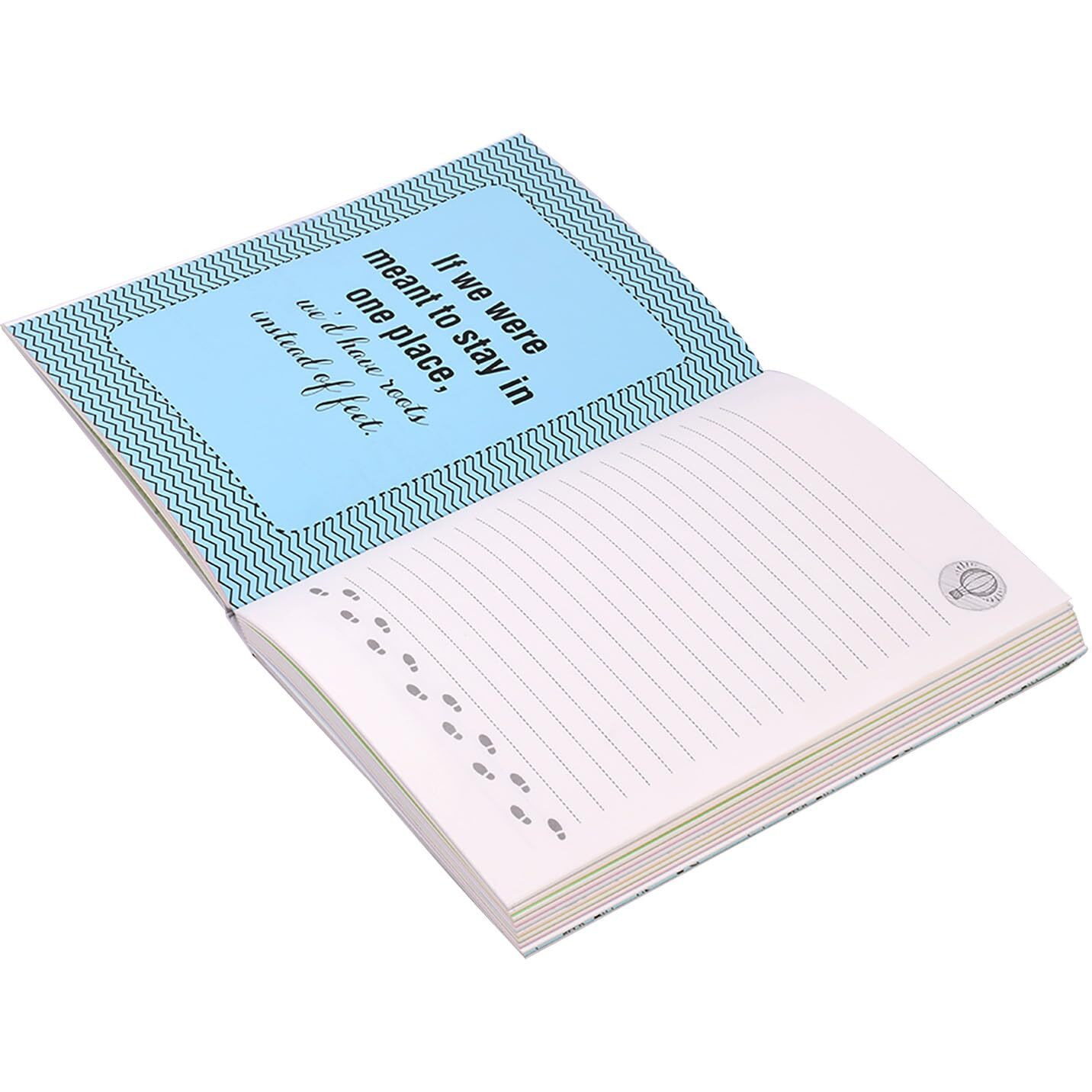 Doodle Travelogue Paper Based Hard Bound Travel Journal Diary | 24 Monthly Planner Pages | 24 Motivational Quote Pages (5 X 7 Inches, 80 Gsm, 240 Pages) Gift For Travel Lovers