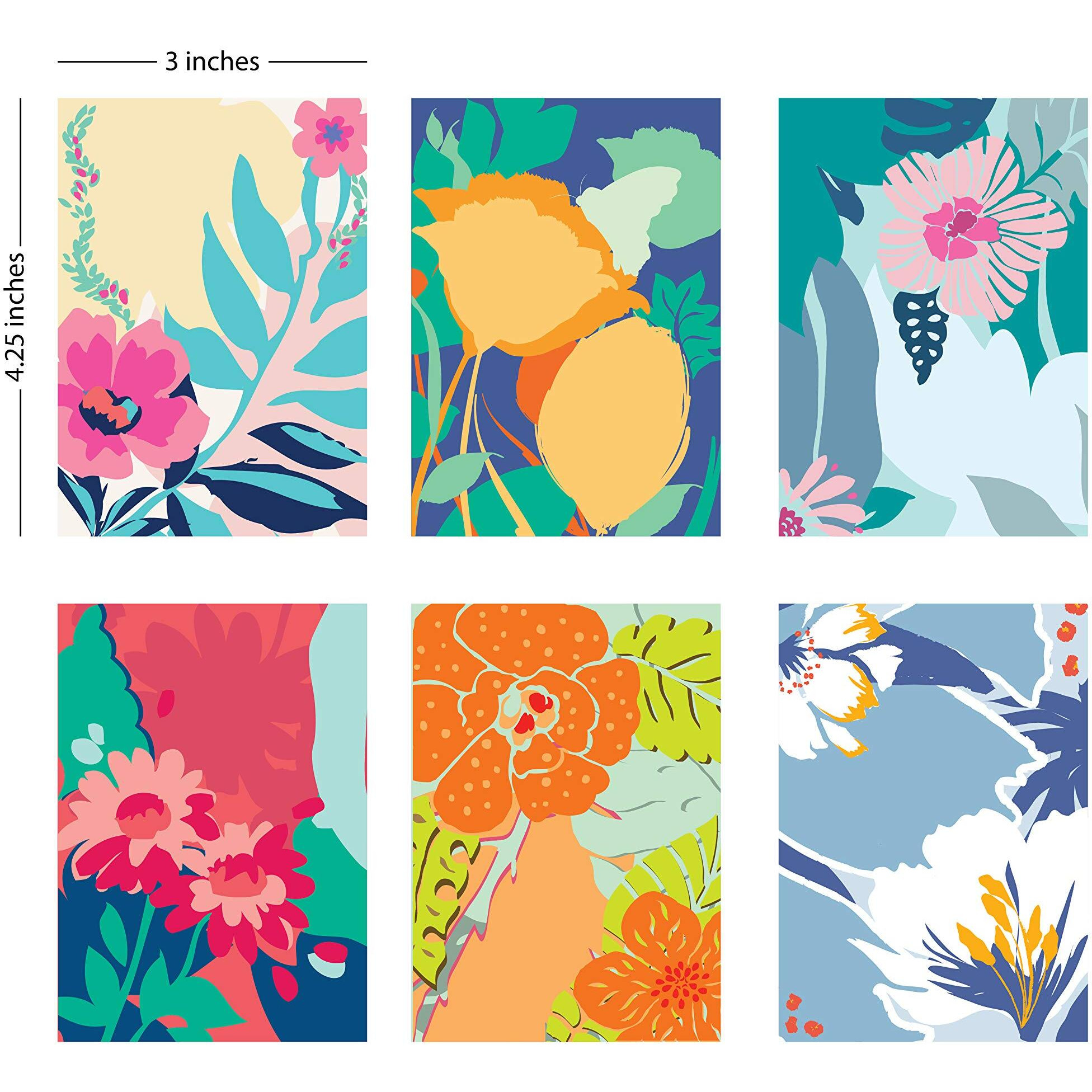 Doodle Blank Notecards  Set Of 12 With Colored Envelopes | 6 Designs For All Occasions | 3X4.25 | 160 Gsm Premium Cards | Gift-Ready Jacket Style Packaging