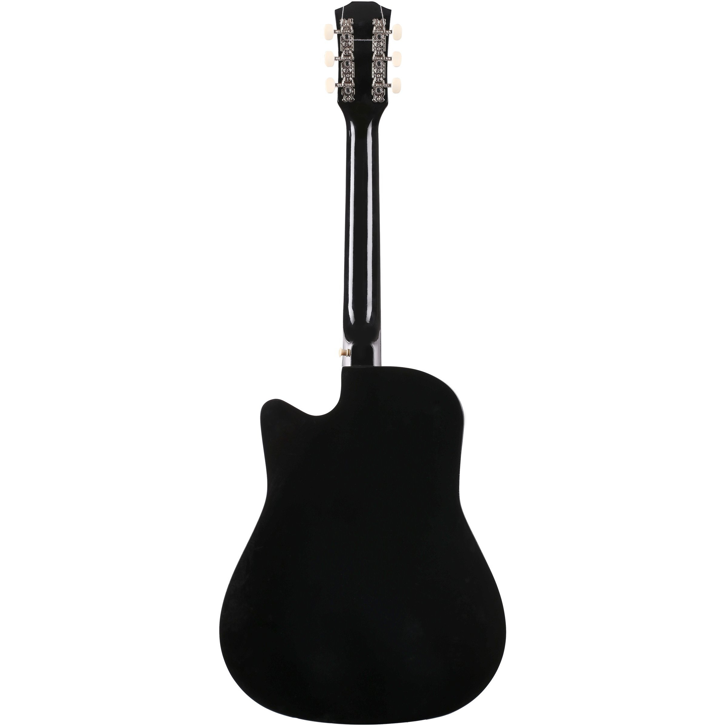 Juarez Acoustic Guitar, 38 Inch Cutaway With Pick Guard, 38Cpg With Bag, Strings, Pick And Strap, Black