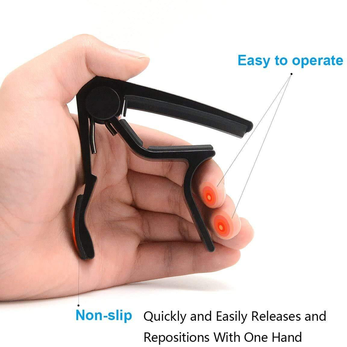 Juarez Professional Metal Capo Jrz300 Black For Guitars, Ukuleles