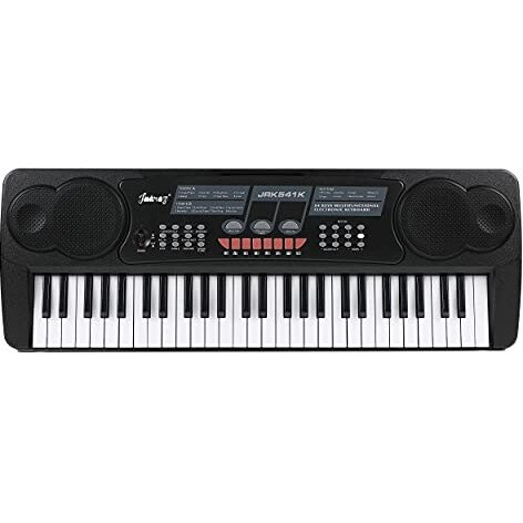 Juarez Octav Jrk541 54-Key Portable Electronic Keyboard With Led Digital Display | Adapter | Key Note Stickers | Microphone | Music Sheet Stand | 100 Rhythms | 100 Timbres | 8 Demos | 8 Percussions
