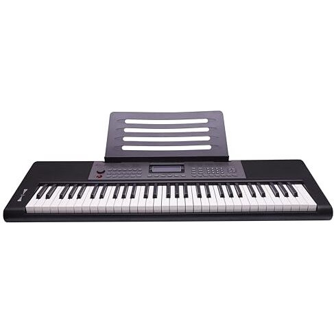 Juarez Jrk670 61-Key Lighted Electronic Keyboard Piano With Pitch Bend 300 Tones & Rhythms, 40 Demos, Usb, Sd Card, Midi Input/Output, Dual Speakers, 3 Teaching Modes, Recording, And Microphone Input