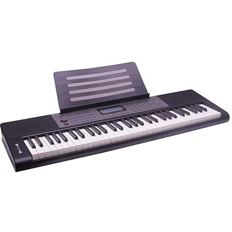 Juarez Jrk670 61-Key Lighted Electronic Keyboard Piano With Pitch Bend 300 Tones & Rhythms, 40 Demos, Usb, Sd Card, Midi Input/Output, Dual Speakers, 3 Teaching Modes, Recording, And Microphone Input