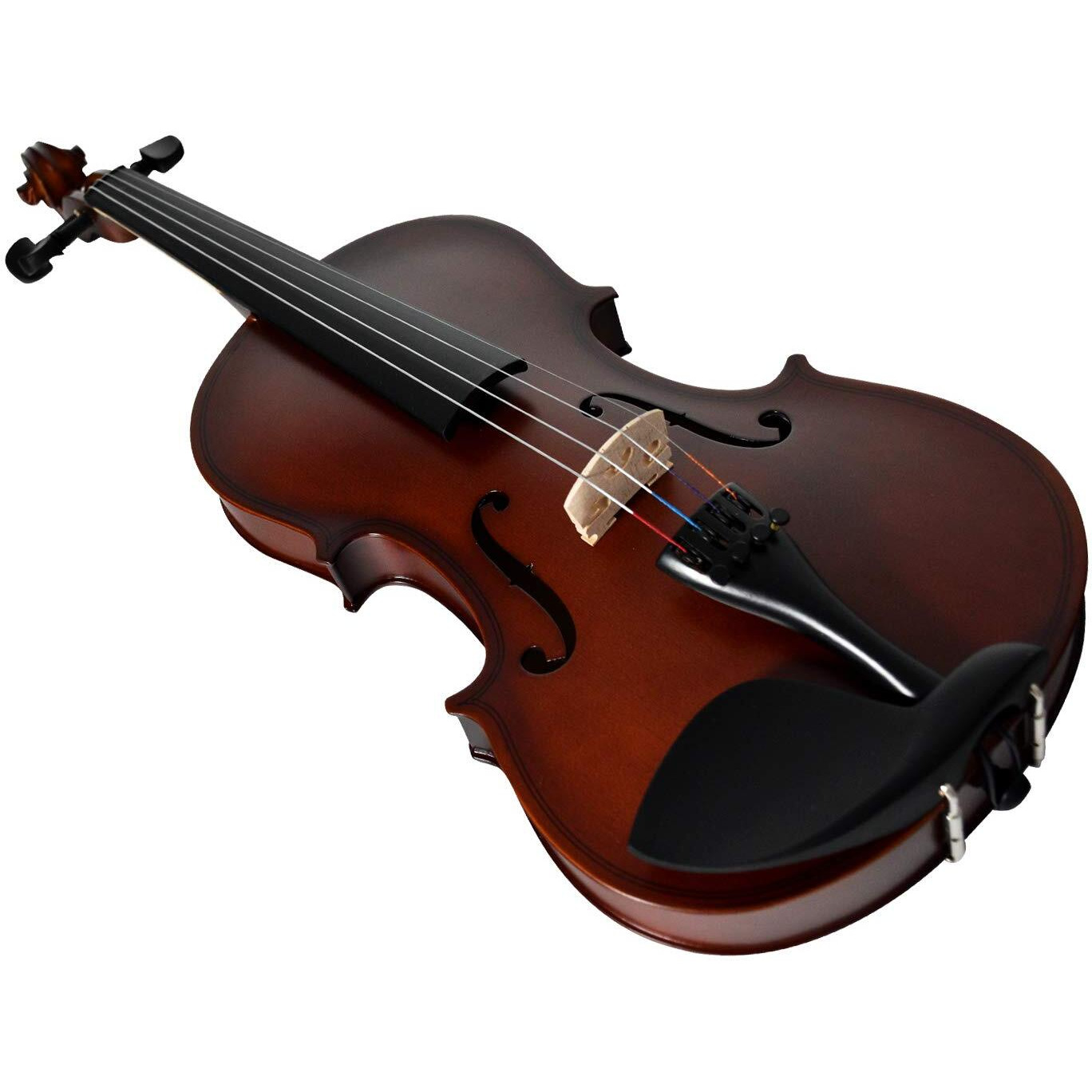 Juarez Legn Violin Kit, Full Size 4/4 Hand-Carved Solid Spruce Top, Solid Maple Back & Sides, Jrv212Db With Redwood Bow, Rosin, Full Tone Sticker, Mute, Bridge, Oblong Case, Dark Brown