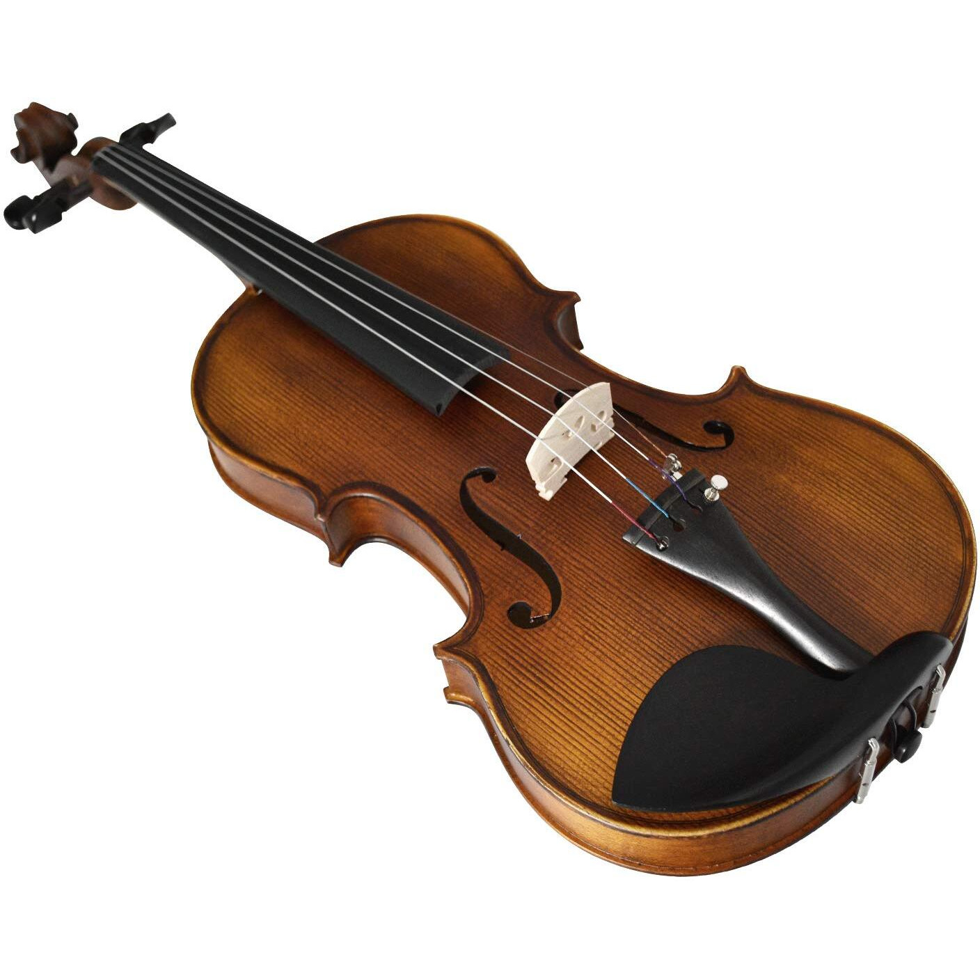 Juarez Coll Violin Kit, Solid Pine Top, Maple Back & Side, Ebony Fingerboard & Pegs, Jrv500Db With Ebony Wood Bow, Rosin, Full Tone Sticker, Mute, Bridge, Oblong Case, Full Size 4/4, Matt Dark Brown