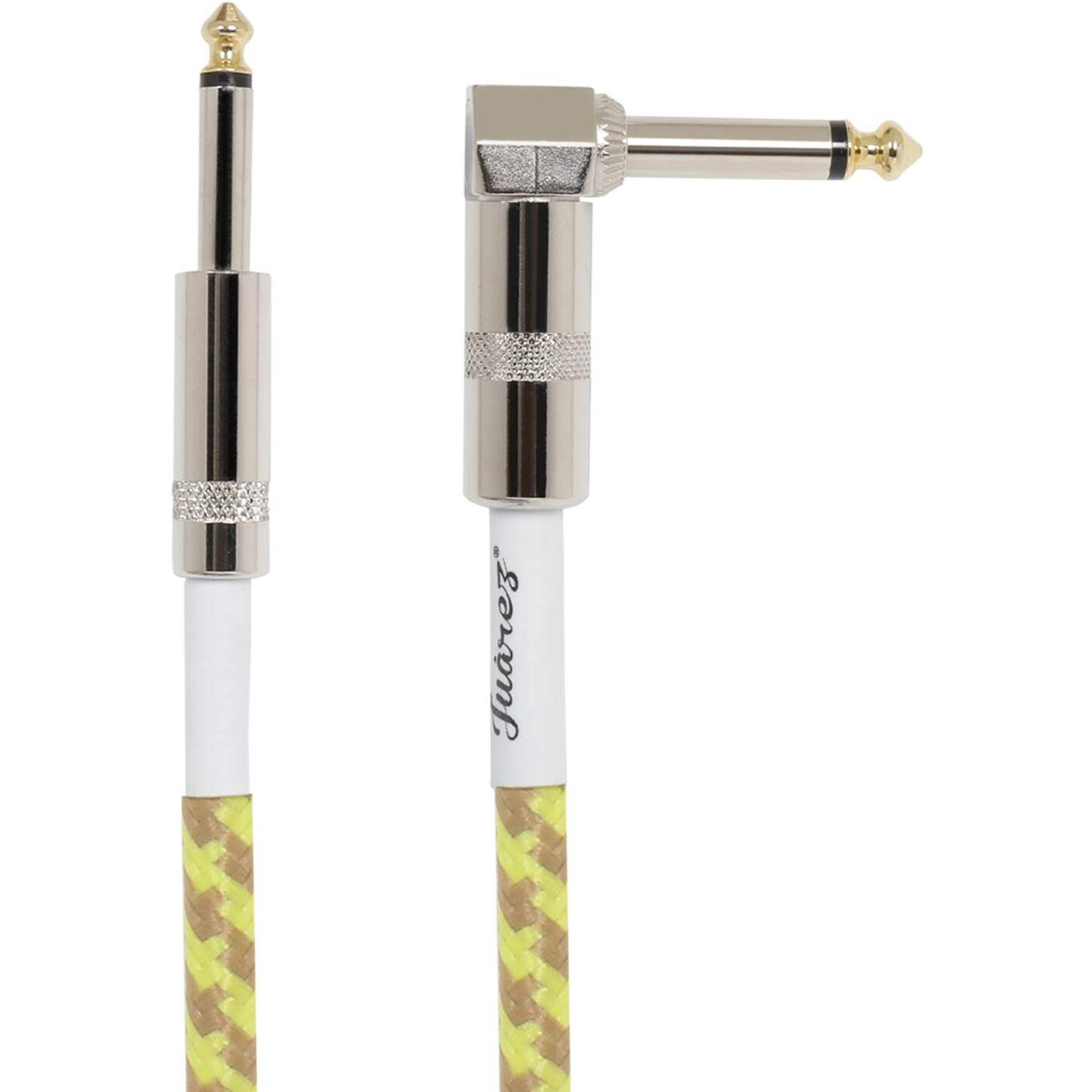 Juarez Jag150Yl Guitar Cable Professional Noise Protection 6.3Mm 1/4 Inch For Guitar Bass Keyboards Amps (5M Yellow)
