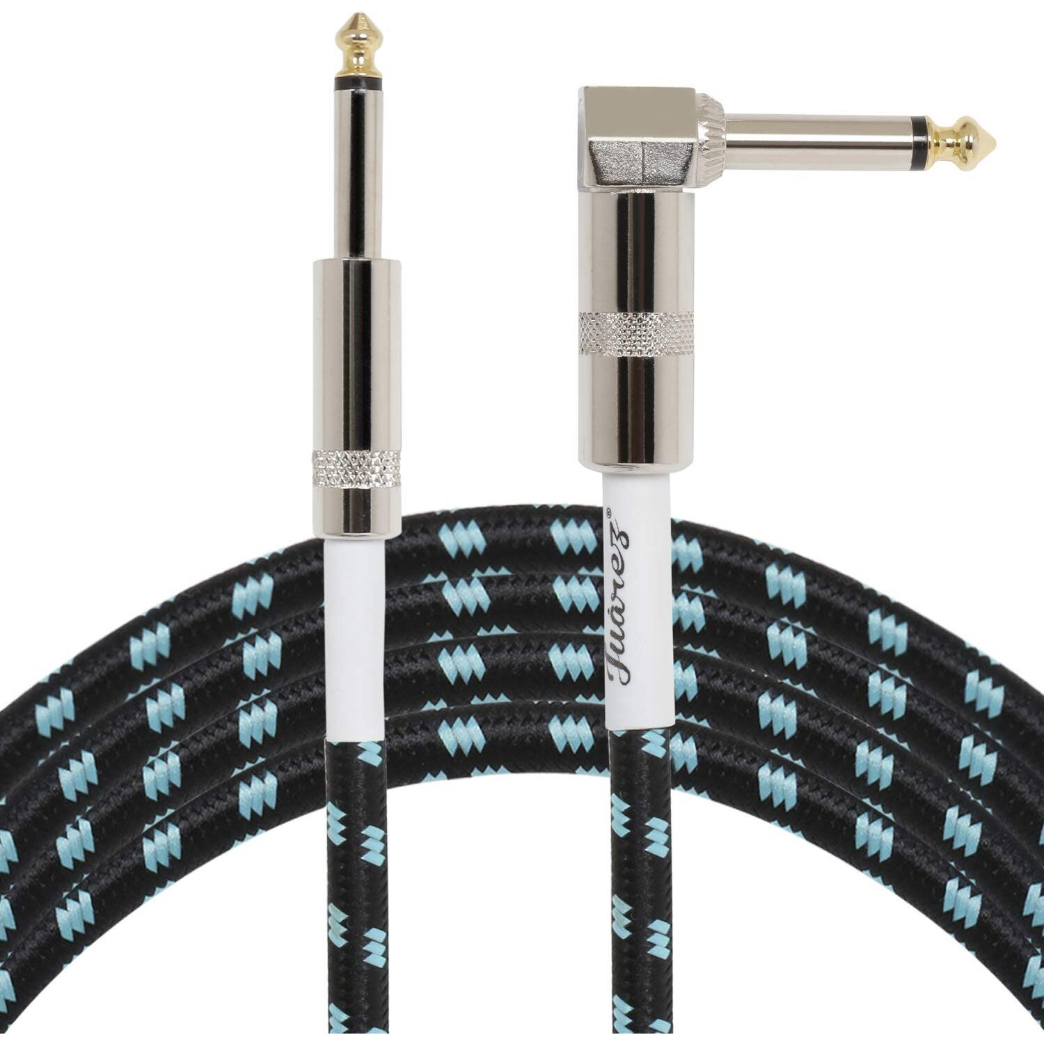 Juarez Jag150Bk Guitar Cable Professional Noise Protection 6.3Mm 1/4 Inch For Guitar Bass Keyboards Amps (5M Black)