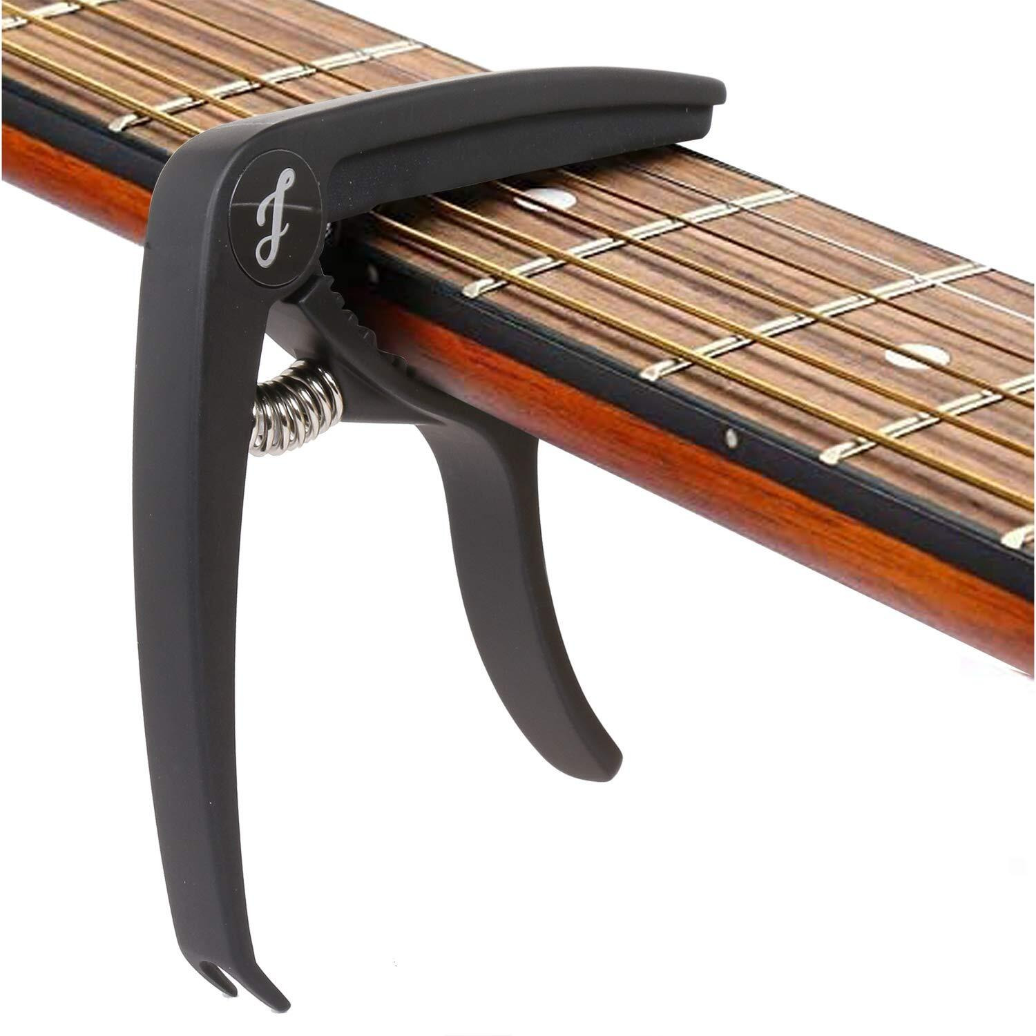 Juarez Jrz350Bk Professional Metal Capo For Guitar Western Guitar Acoustic Classical Guitar Folk Guitar Ukelele E-Bass Instrument Guitar Capo Black