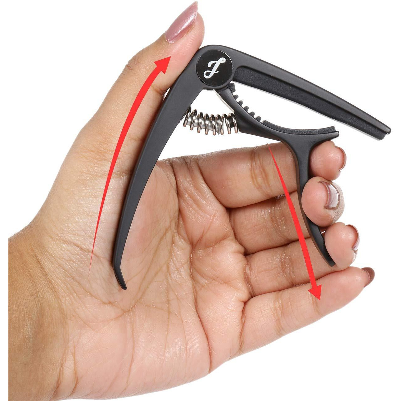 Juarez Jrz350Bk Professional Metal Capo For Guitar Western Guitar Acoustic Classical Guitar Folk Guitar Ukelele E-Bass Instrument Guitar Capo Black