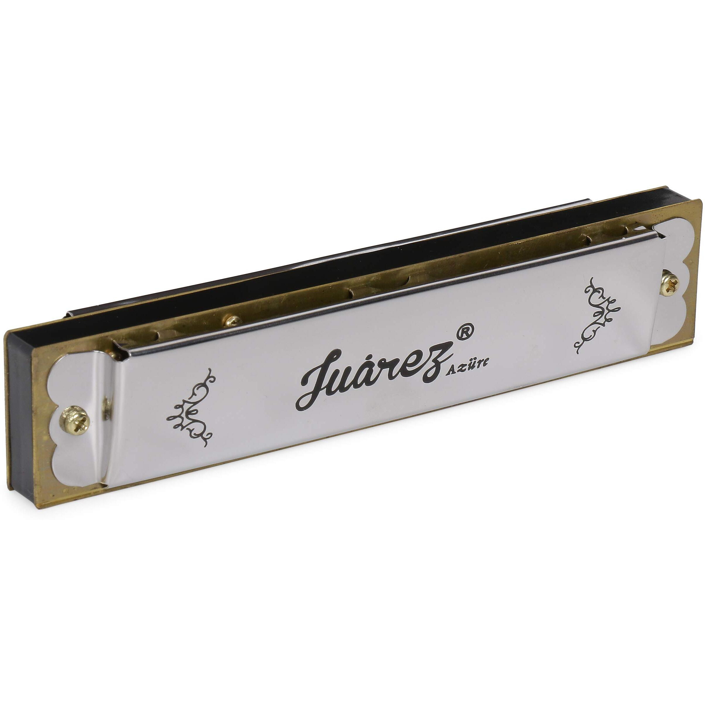 Juarez Jrh16A 16 Holes Harmonica Key Of C Scale | Mouth Organ | Cover - Stainless Iron | Comb - Abs | Reed  Brass Silver