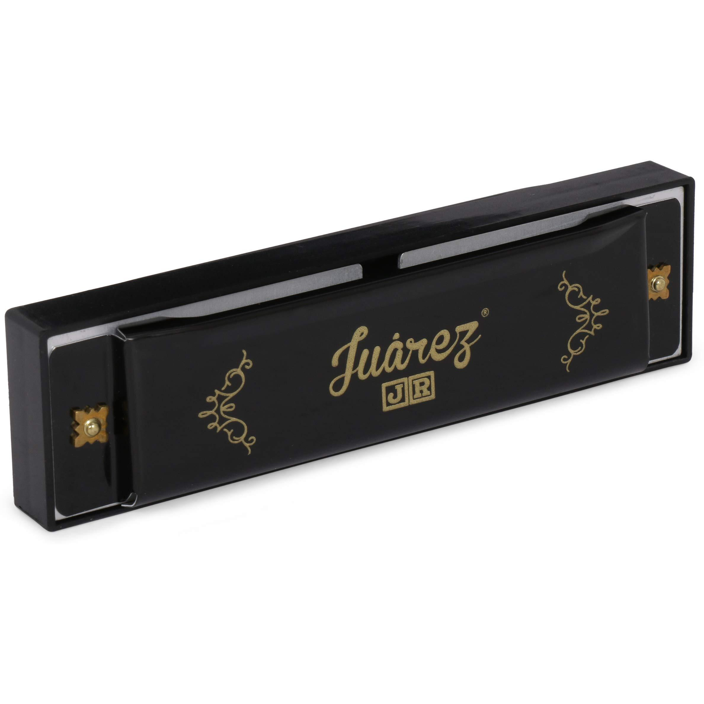 Juarez Junior Jj10Hb 10 Holes Educational Harmonica Key Of C Scale | Mouth Organ | Cover - Aluminum | Comb - Abs | Reed  Aluminum Black
