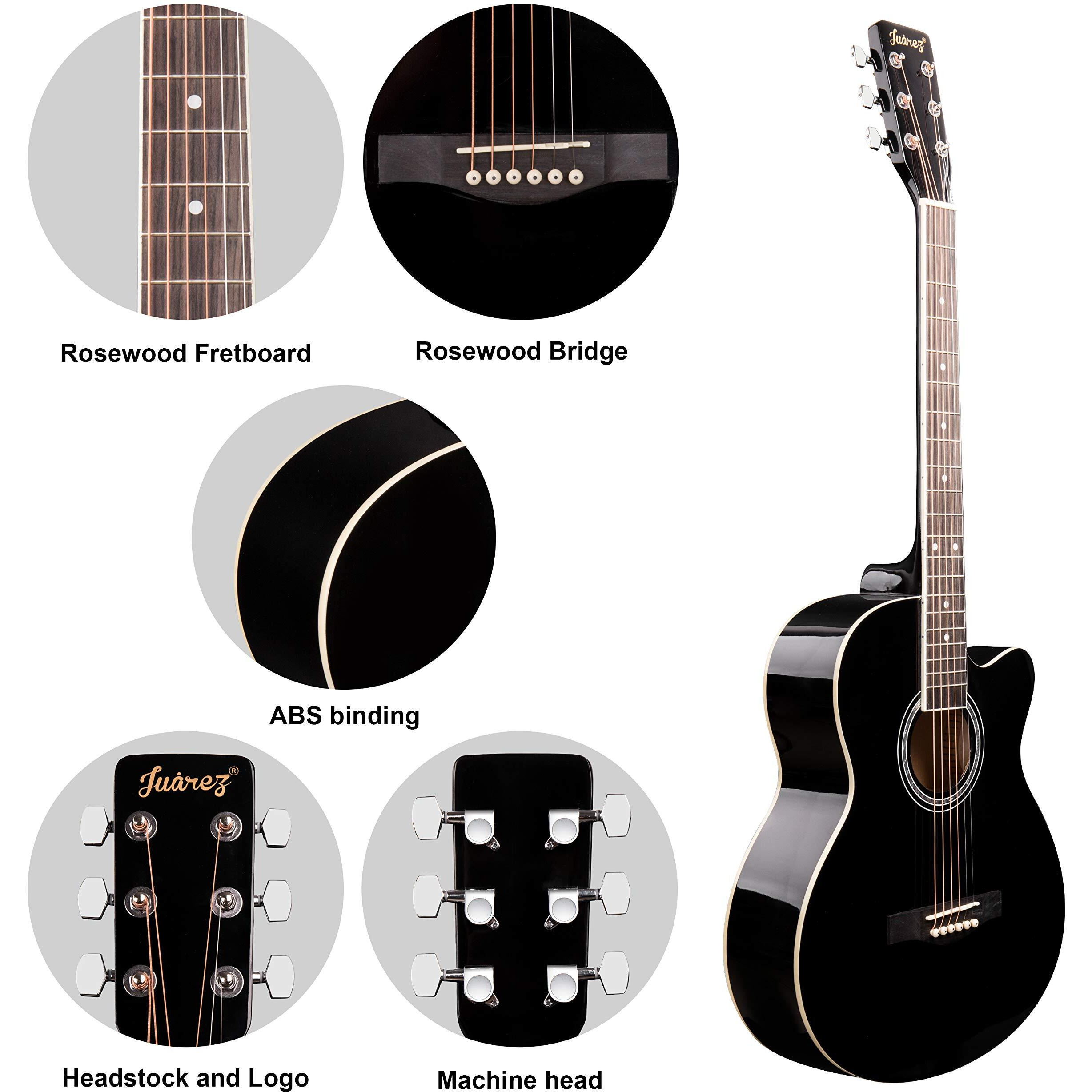 Juarez Basswood Arpeggio Guitar Jra39Sr-Bk-K, Black