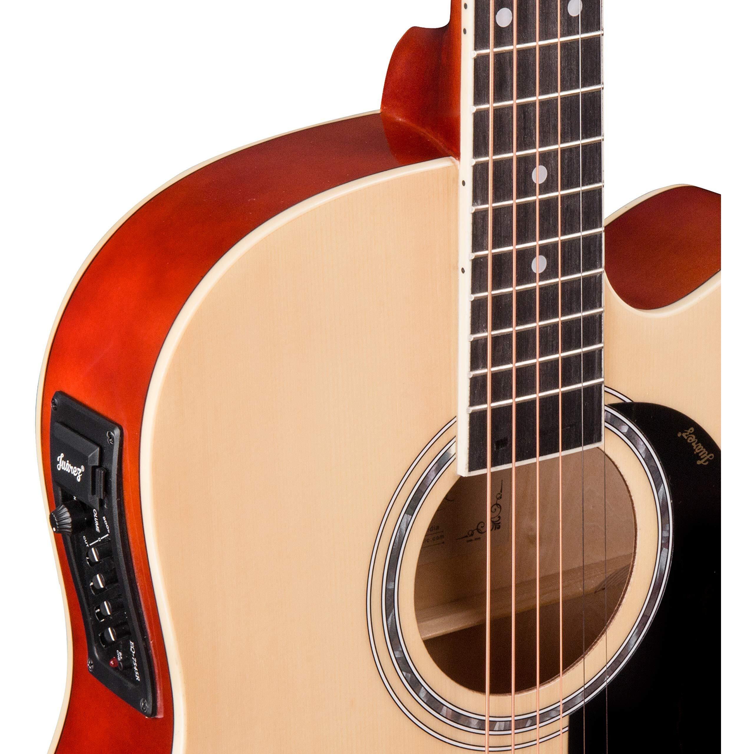 Juarez Arpggio Jra41Sp-Tlq-Nat 104.14 Cm (41 Inch) Semi-Acoustic Guitar Kit, Thin Line Body, Spruce Top, With 4 Band Eq, Natural