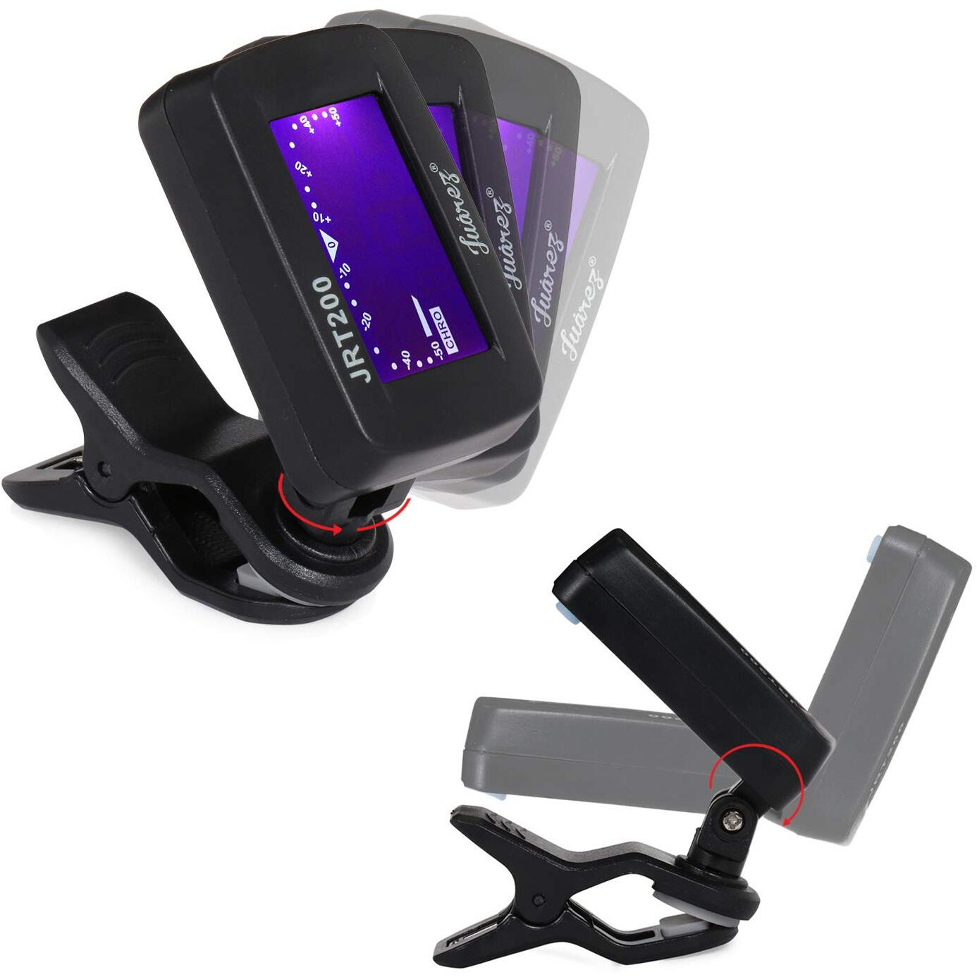 Juarez Jrt200 Digital Lcd Guitar Bass Violin Ukulele Clip On Tuner