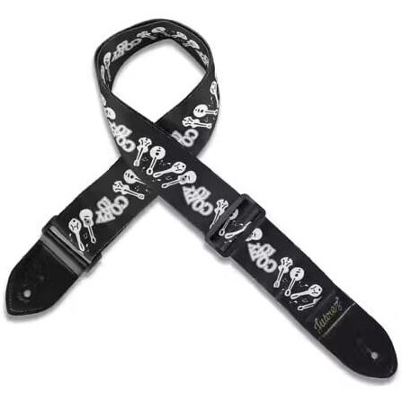 Juarez Jrgst200Bk Adjustable Guitar Strap For Electric/Acoustic Guitar/Bass - Soft Strap With Pu Leather Ends Black