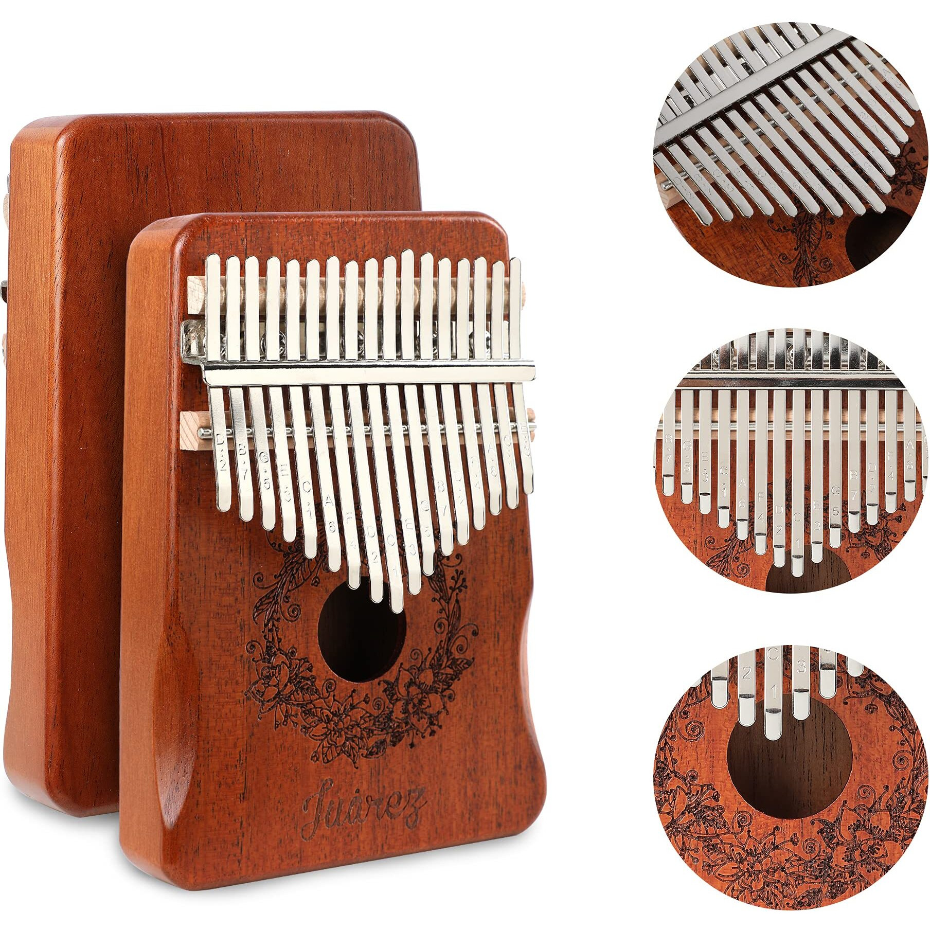 Juarez Klm50 Kalimba - Handcrafted, Portable Musical Instrument Natural