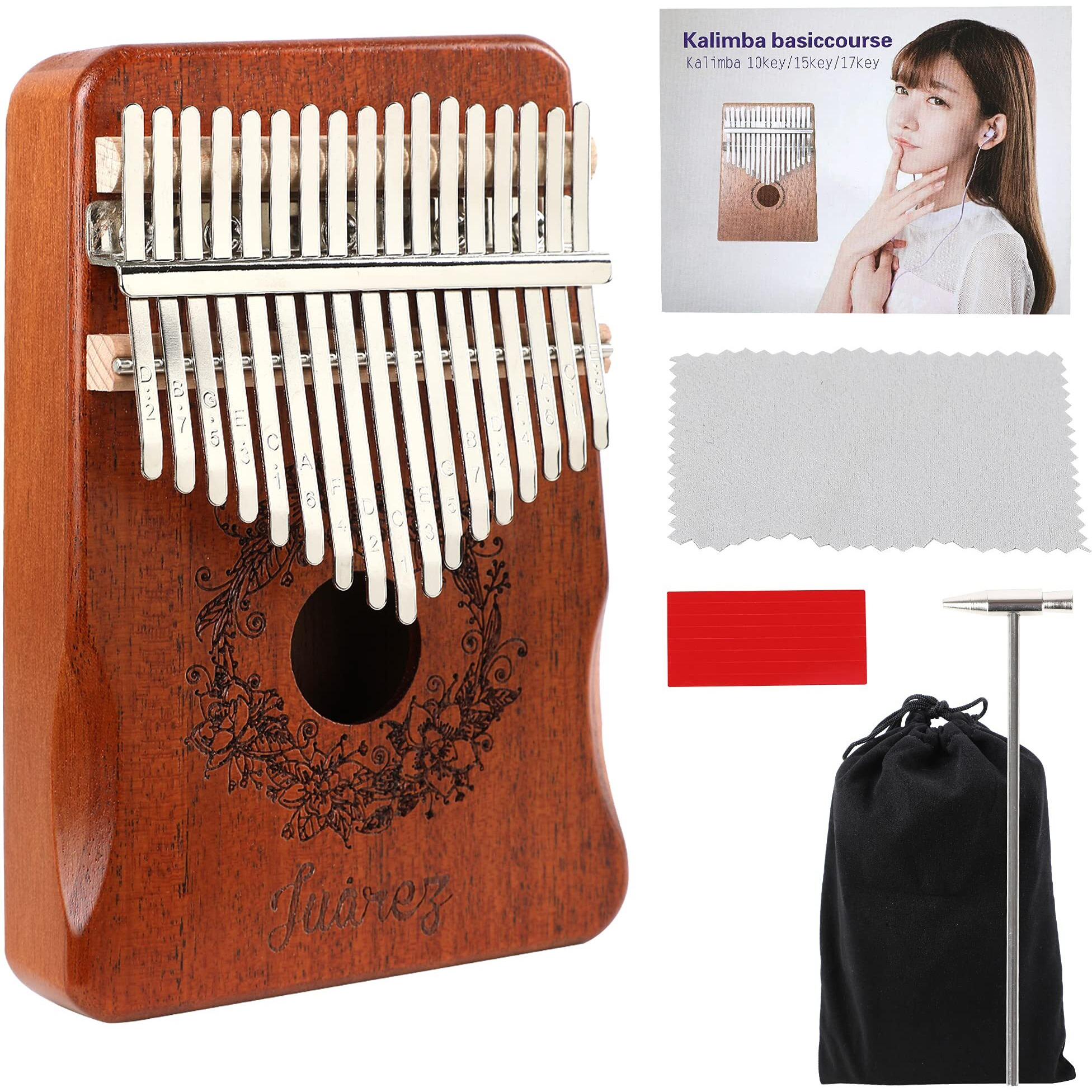 Juarez Klm50 Kalimba - Handcrafted, Portable Musical Instrument Natural