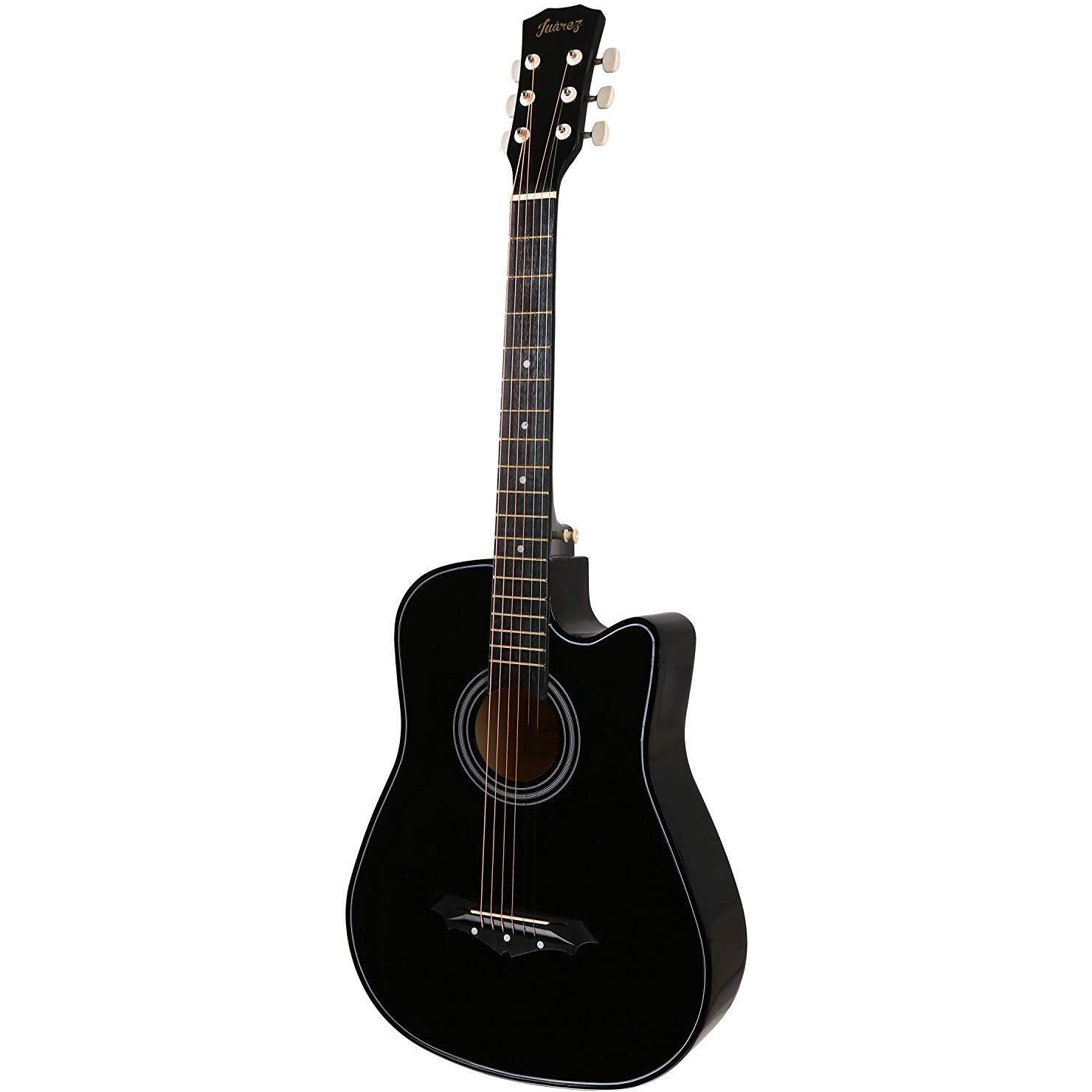 Juarez Engineered Wood Acoustic Guitar, 38 Inch Cutaway, Jrz38C/Bkna Black