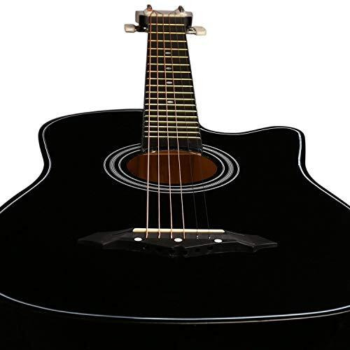Juarez Engineered Wood Acoustic Guitar, 38 Inch Cutaway, Jrz38C/Bkna Black