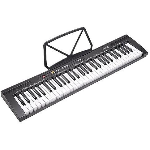 Juarez Octav Jrk651 61 Keys Electronic Keyboard Piano | Adapter | Key Note Stickers | Music Sheet Stand | 300 Rhythms | 300 Timbres | 21 Demos