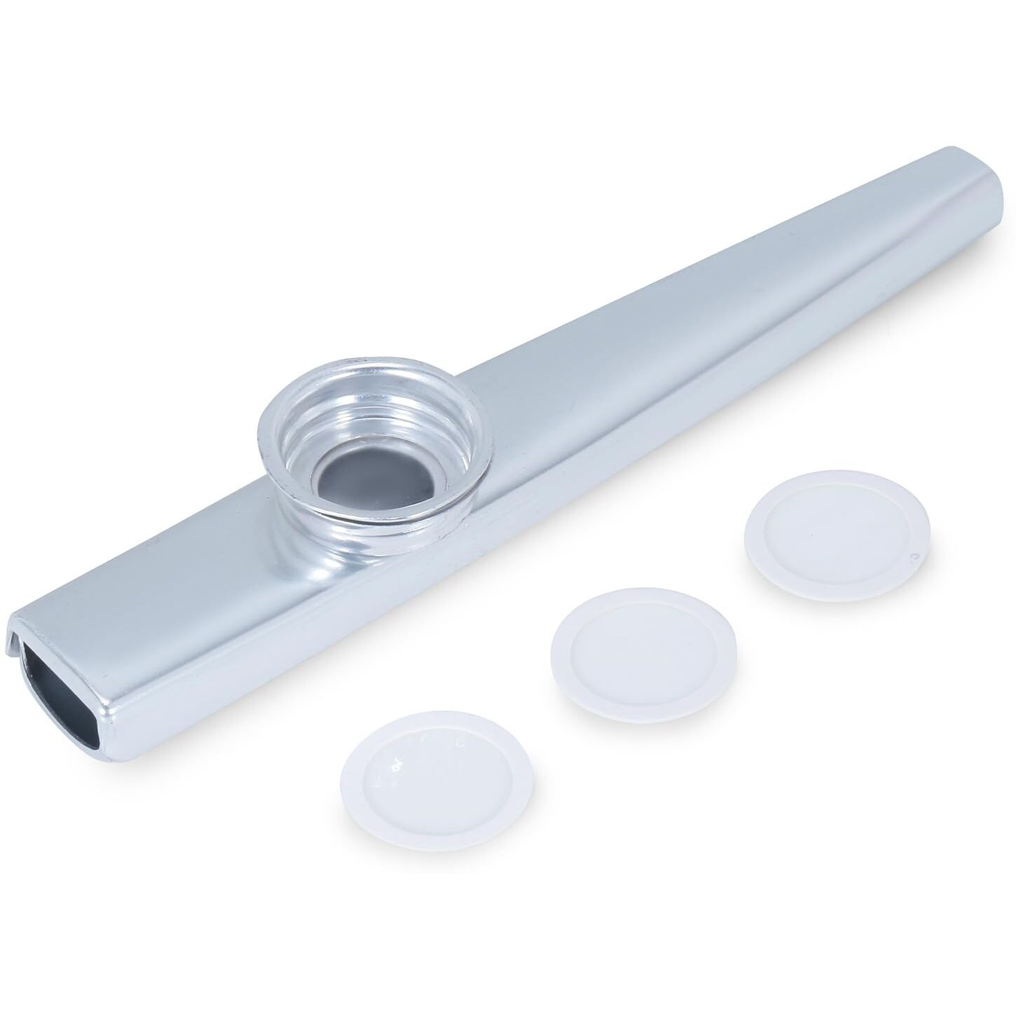 Juarez Kazoo Silver Aluminum Alloy With Five Membrane Flute Diaphragm Mouth Kazoos Musical Instruments Jrkz100
