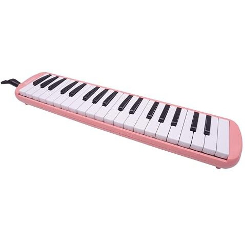 Juarez 37 Key Melodica Jmld37Pk Musical Instrument Soprano Air Piano Keyboard Pianica With Carrying Bag, 1 Soft Long Tube, 1 Mouthpiece, Wipe Cloth, Pink
