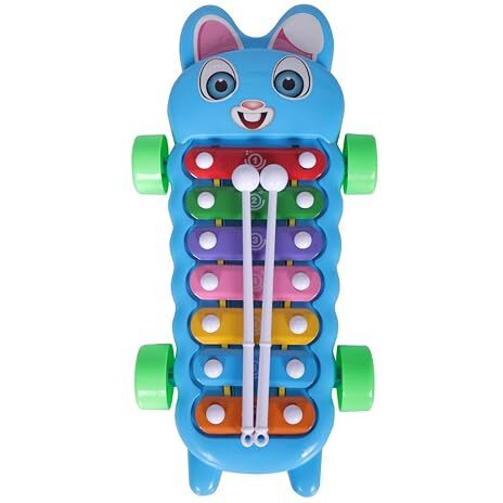 Juarez Jrzds125 Xylophone Blue For Toddlers, Musical Toy For Kids 1-3 Years, Colorful Keys With Safe Sticks, Brain Development, Non-Battery Operated, Durable & Educational