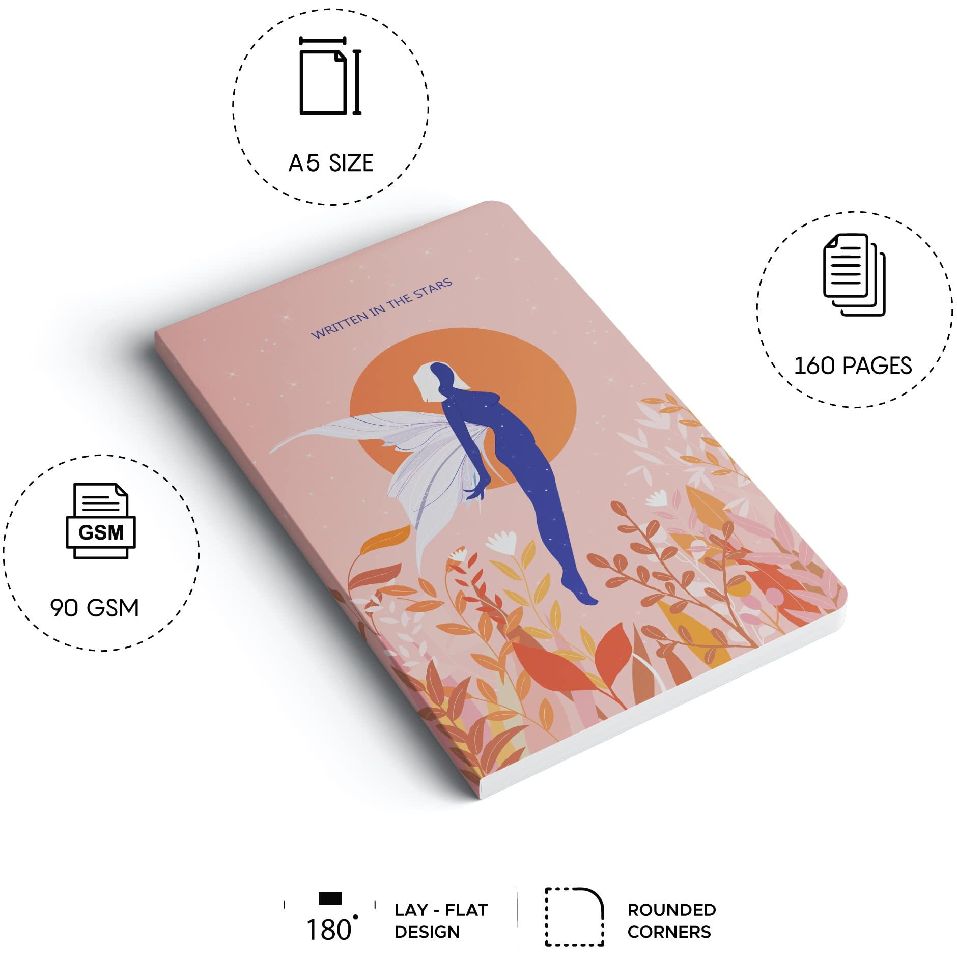 Factor Notes A5 Notebook Ruled | 90 Gsm | 160 Pages (Written In Stars)
