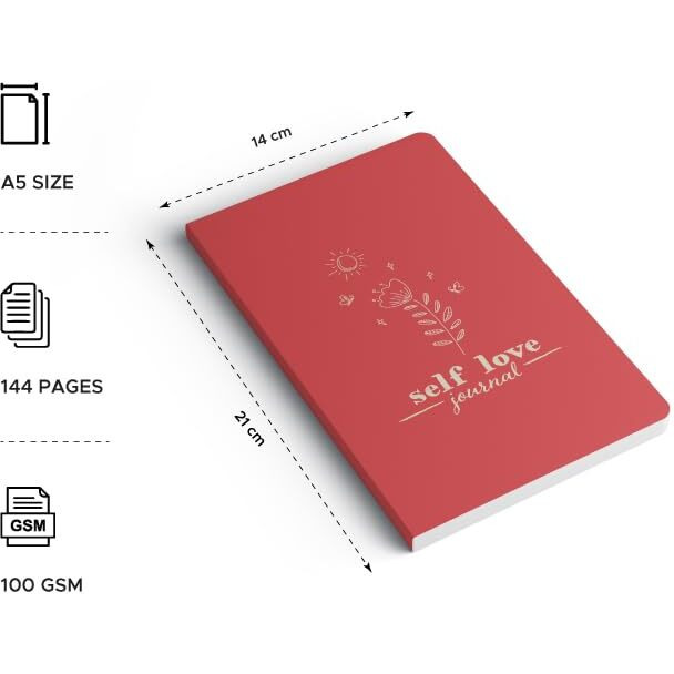 Factor Notes 90 Gsm A5 Notebook Plain | 160 Pages (Self Love)