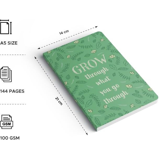 Factor Notes 90 Gsm A5 Notebook Plain | 160 Pages (Grow)