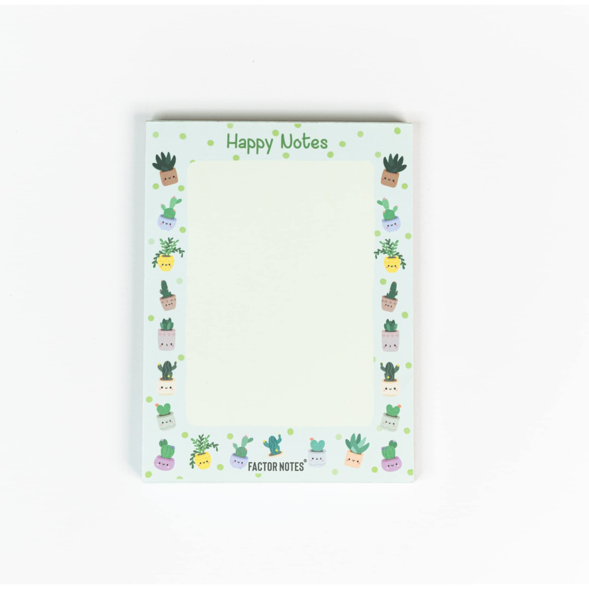 Factor Notes Tear-Off NotepadsA6 Sized|90 Sheets|90 Gsm(Happy Notes)