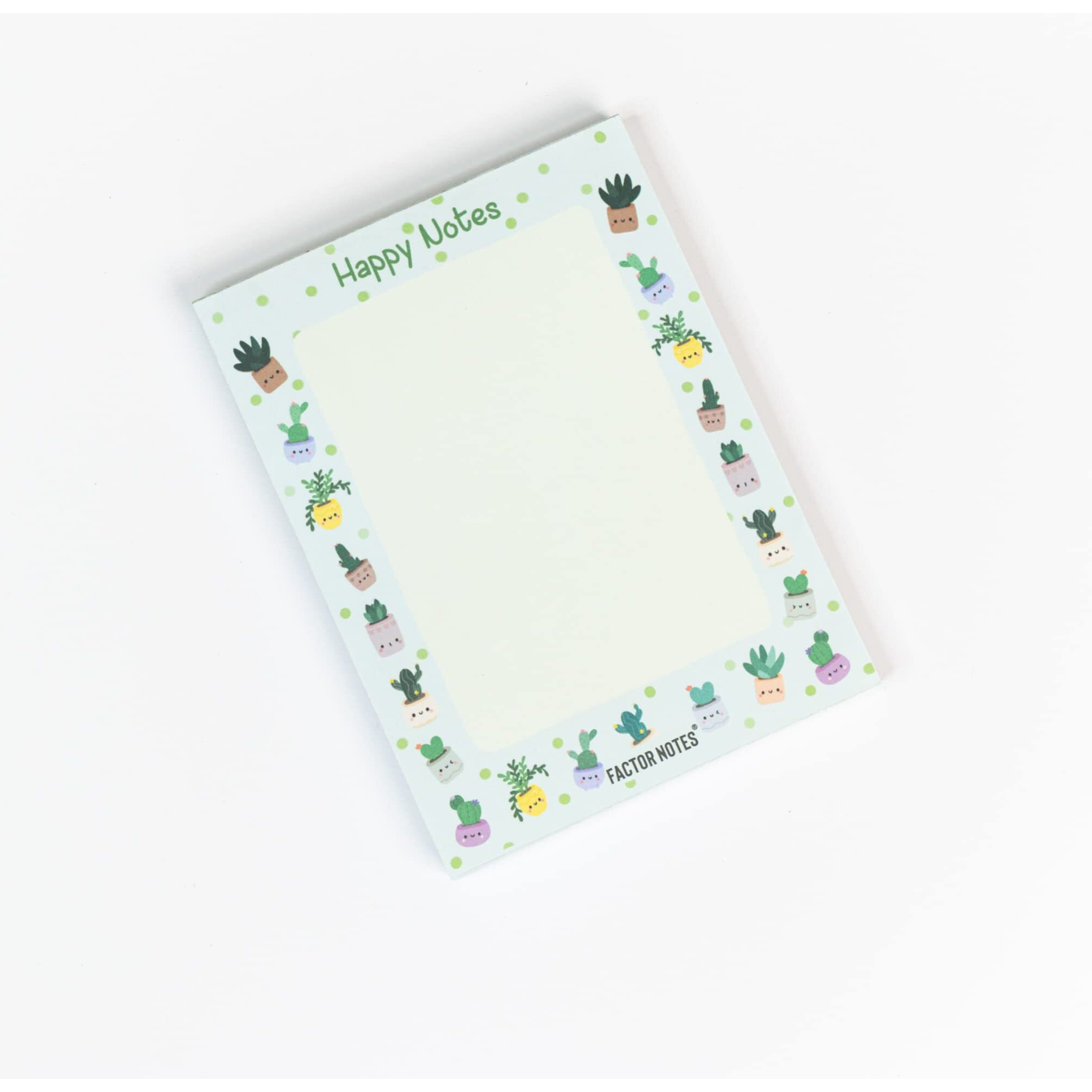 Factor Notes Tear-Off NotepadsA6 Sized|90 Sheets|90 Gsm(Happy Notes)