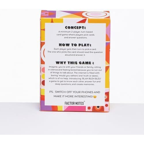 Factor Notes Conversational Cards Blah Bleh Bleu