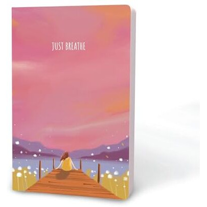 Factor Notes Notebook 90 Gsm, B6, Ruled, 112 Pages Journal Diary (Just Breathe)