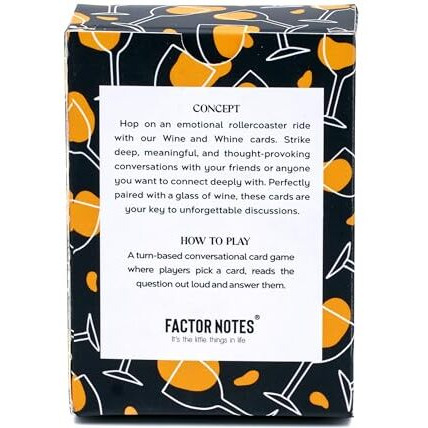 Factor Notes All Ages Conversation Card Game Wine & Whine