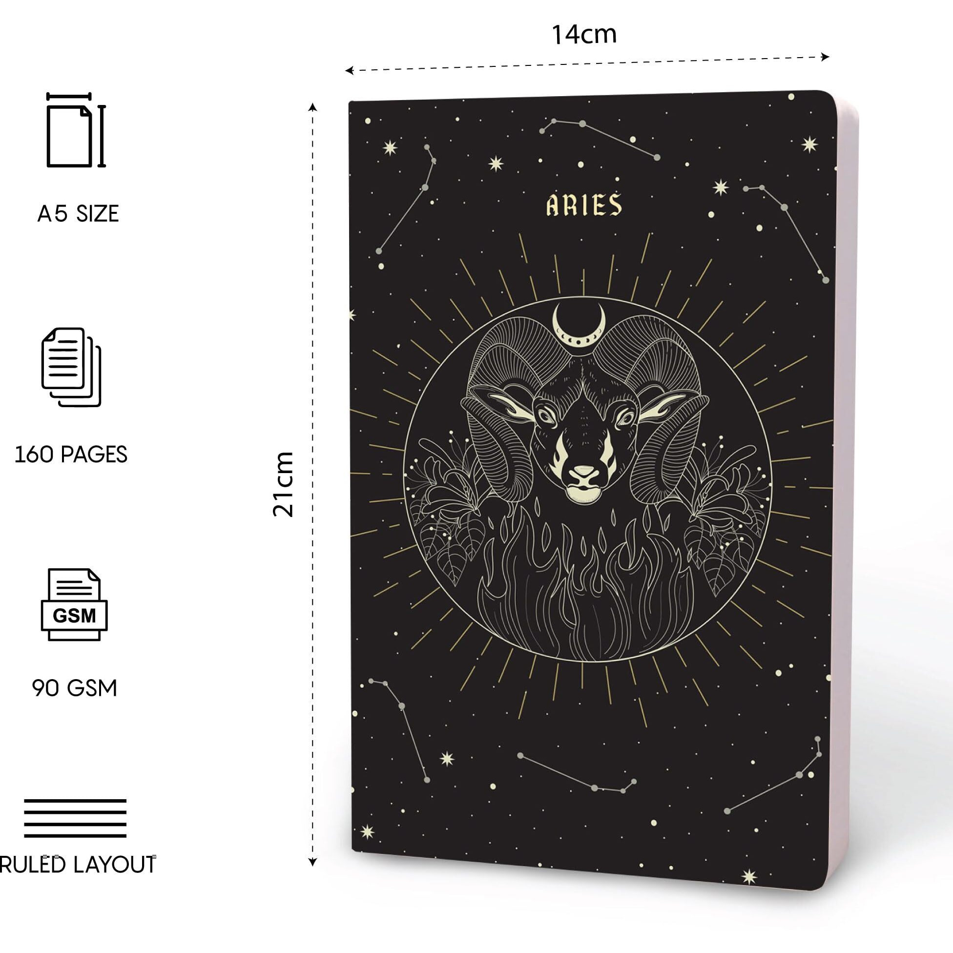 Factor Notes A5 Notebook Ruled | 90 Gsm | 160 Pages(Aries)