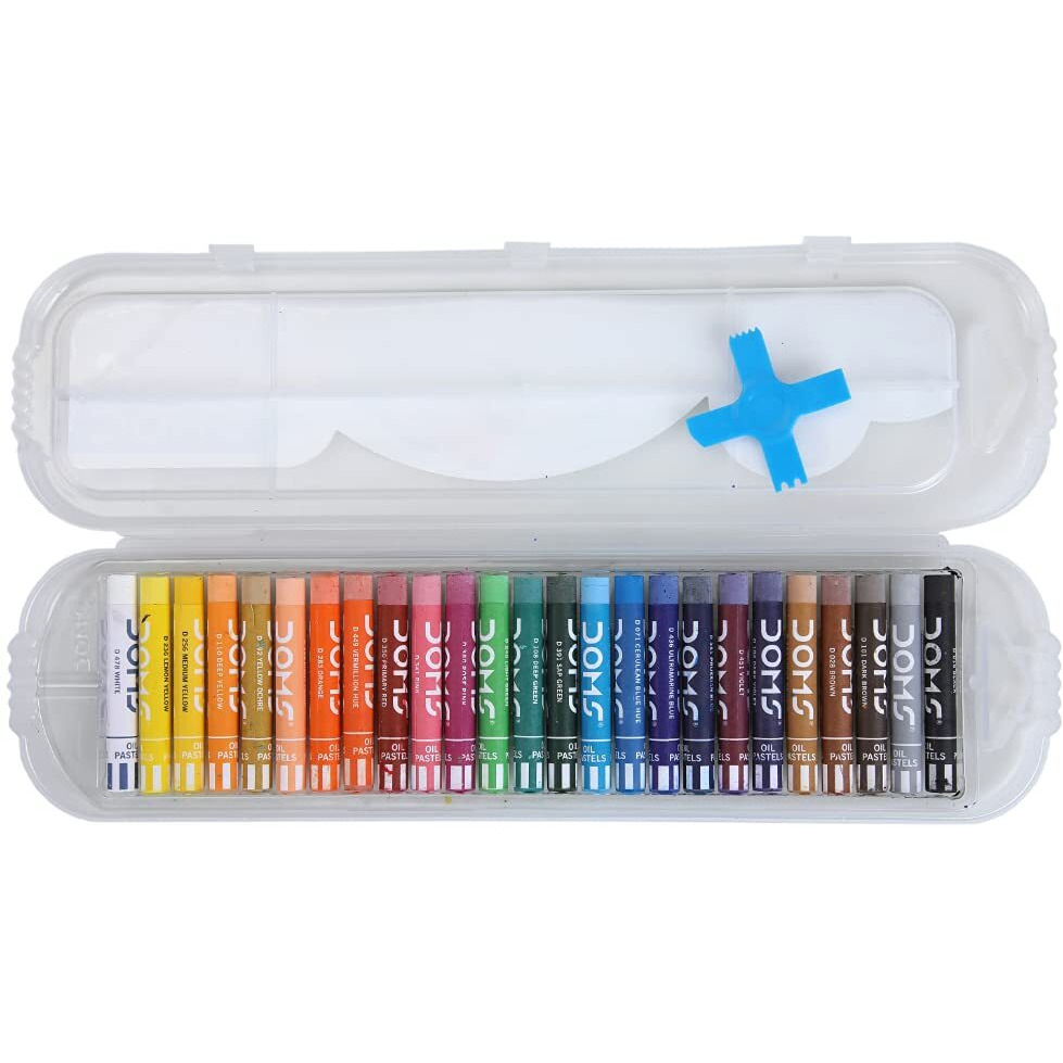 Doms Oil Pastel 25 Shades Plastic Pack, Multicolor (7911)