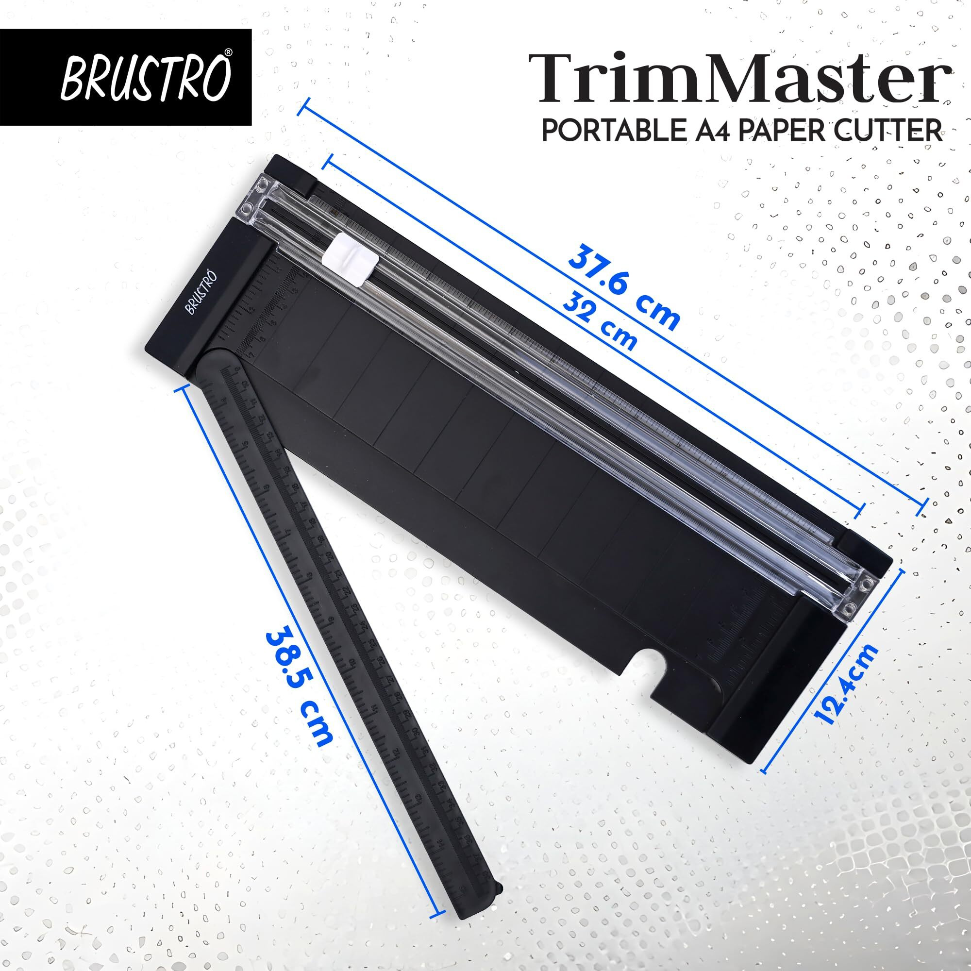 Brustro Trim Master Small Paper Trimmer, Portable A4 Paper Cutter | 12 Inches, Sks-7 Blade | Ideal For Scrapbook, Cardstock, Label, Origami, Card, Laminated Paper, Photo, Coupon And Craft Project