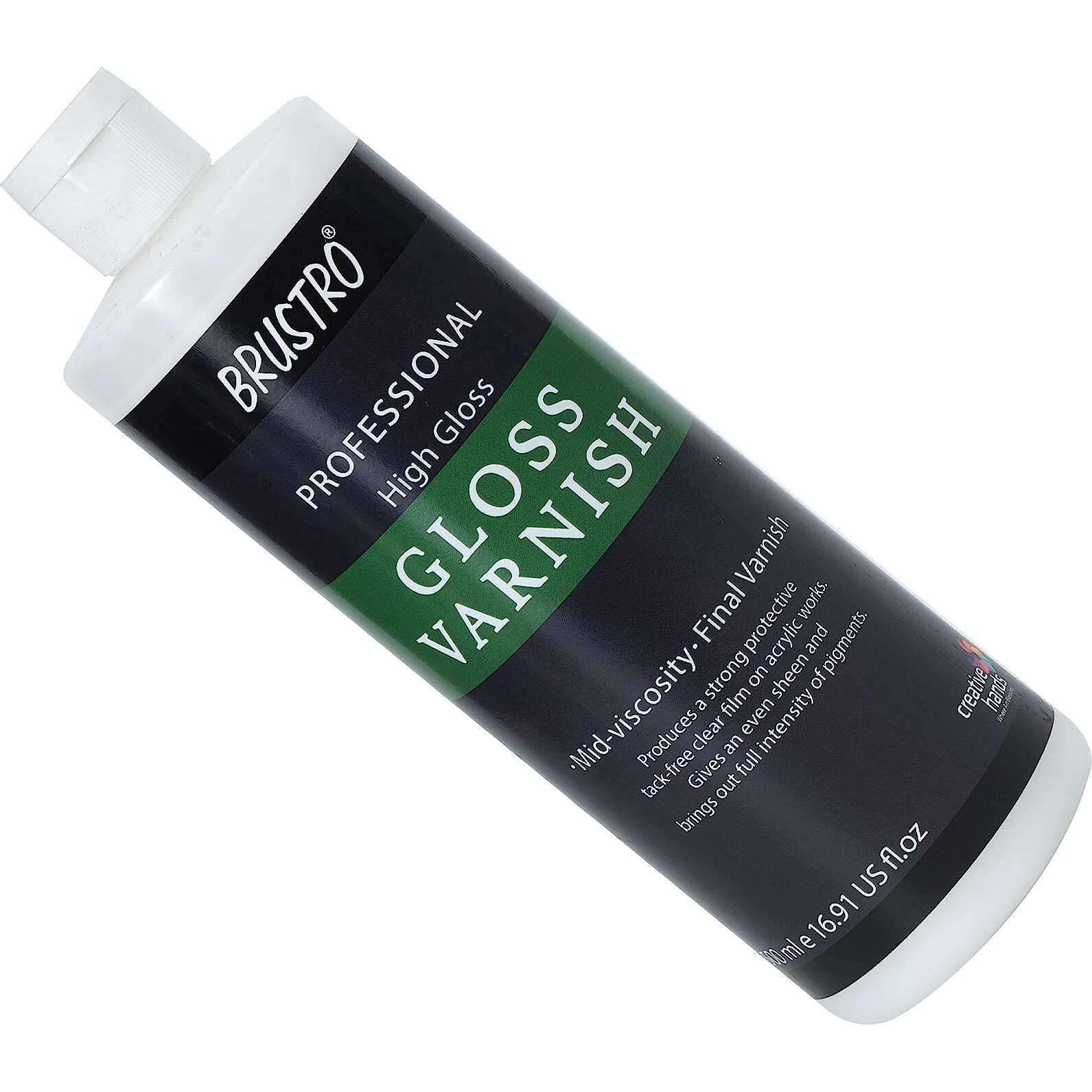 Brustro Artist's Professional Liquid Varnish| High Gloss Finish|500Ml| Apply With Brush |Perfect Coating On Acrylic Painting,Non-Yellowing,Transparent,Canvas,Paper, Artwork Protection.