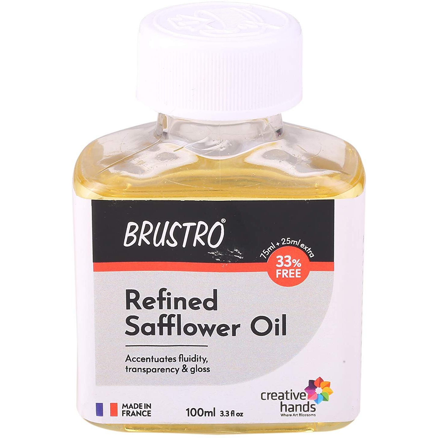 Brustro Professional Refined Safflower Oil 100Ml (75Ml + 25Ml Free)