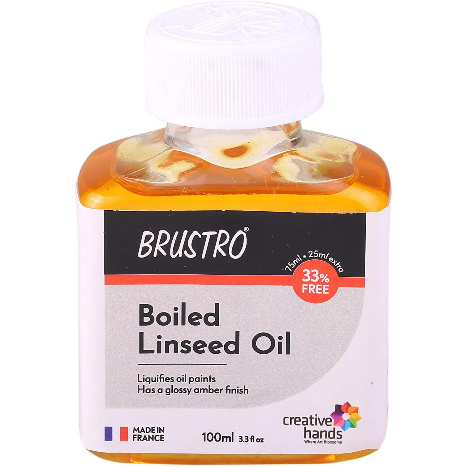 Brustro Professional Boiled Linseed Oil 100Ml (75Ml + 25Ml Free)