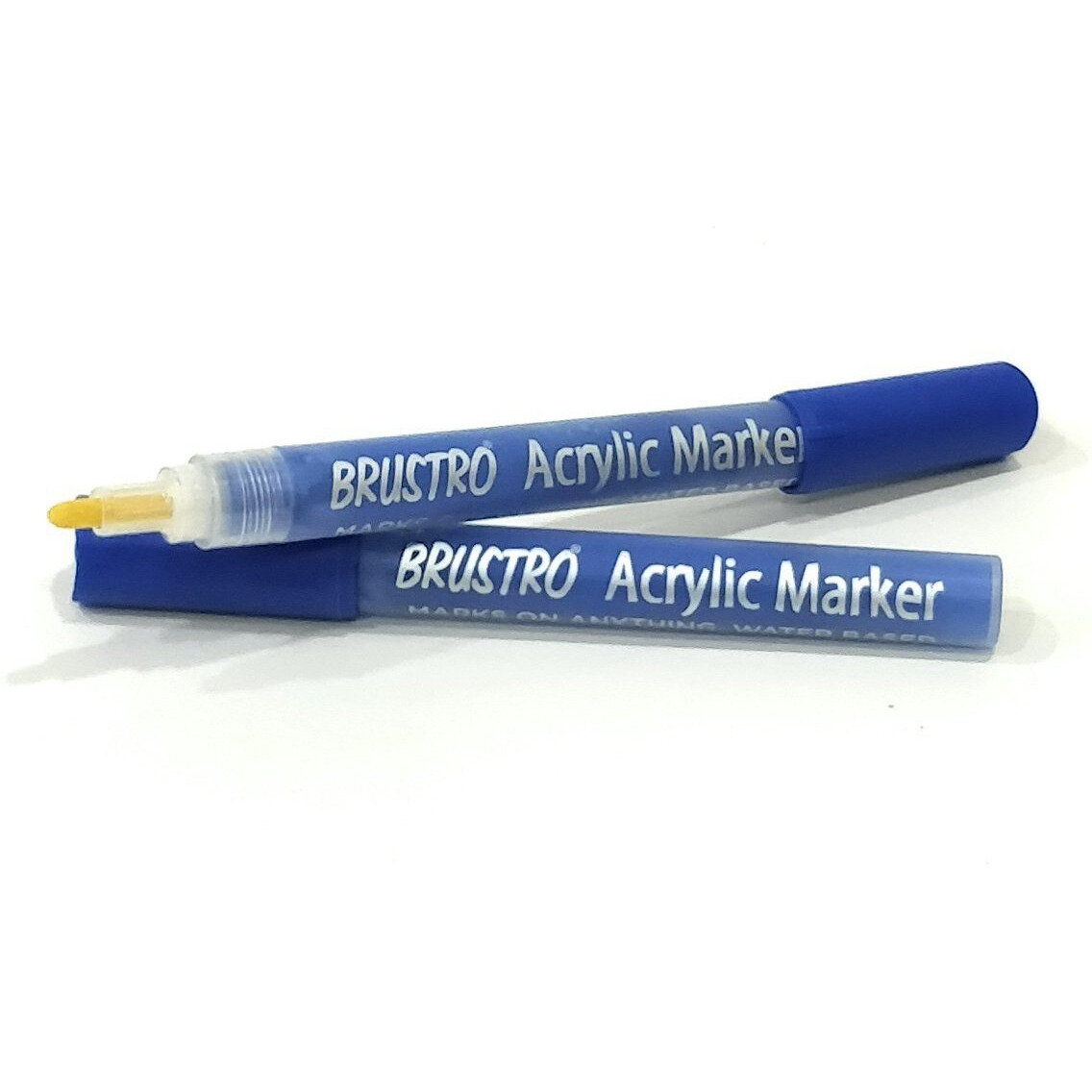 Brustro Acrylic (Diy) Marker Blue Pack Of - 2 (For Craftworks, School Projects, And Other Presentations)
