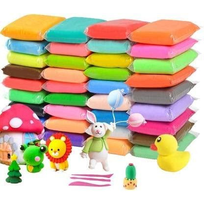 Eclet (Pack Of 1Air Dry Clay, Colorful Children Soft Clay, Creative Art Crafts, Gifts For Kids-Multi Color. Non-Toxic Modeling Magic Fluffy Foam Bouncing Clay Putty Kit For Kids With Tools .6