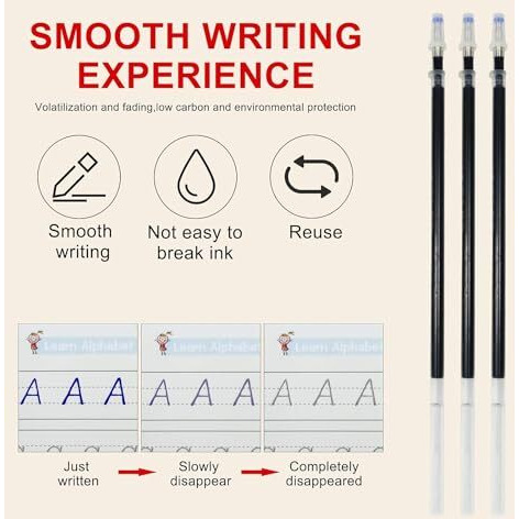 Eclet Magic Book For Kids, Sank Magic Practice Copybook, (4 Book+10 Refill+1 Pen+1 Grip) Number Tracing Book For Pre-Schoolers With Pen, Magic Calligraphy Copybook Set Writing Tool For Kids(J)