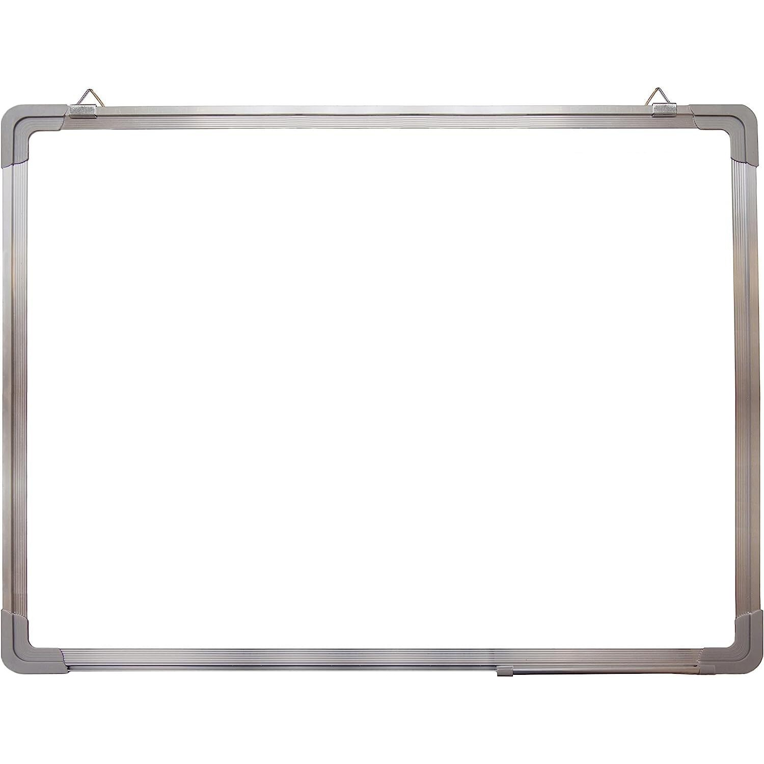 Eclet Aluminum Non Magnetic 1 X 1 Feet Double Sided White Board And Chalk Board Front Side Whiteboard Marker Surface And Back Side Chalkboard Surface ((1 X 1 Feet, Pack Of 1 Item) (1 X 1)