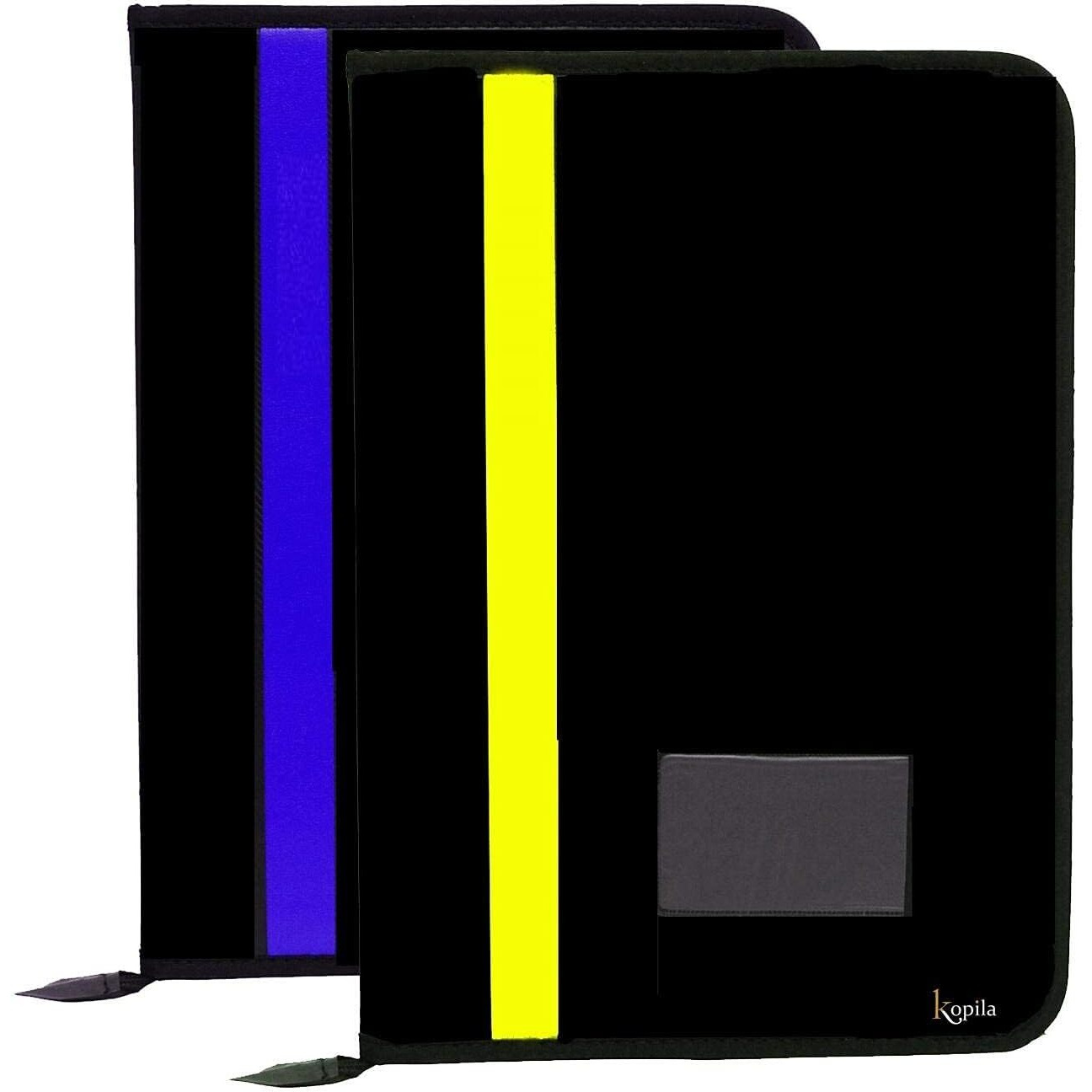 Eclet Leather Multipurpose Professional File Folders For Certificates, Documents Holder, Document Bag, Portfolio, Executive File Legal Size Documents Holder With 20 Sleeves (Black) (Pack Of 2)