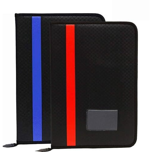 Eclet Leather Multipurpose Professional File Folders For Certificates, Documents Holder, Document Bag, Portfolio, Executive File Legal Size Documents Holder With 20 Sleeves (Black) (Pack Of 2)