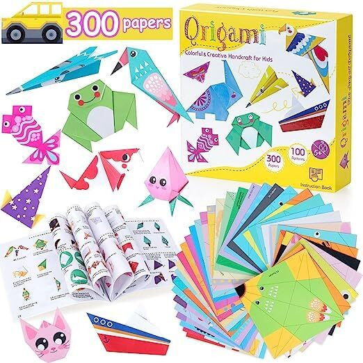 Eclet Neon Origami Paper 15 Cm X 15 Cm Pack Of 100 Sheets (10 Sheet X 10 Color) Fluorescent Color Both Side Coloured For Origami, Scrapbooking, Project Work.35