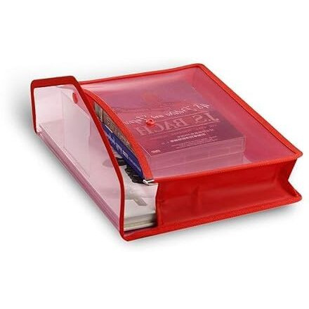 Eclet 1 Transparent A4 Size Document File | Storage Bag With Snap Button Set Of 1 | Plastic Bags | Documents File |(Any Random Colour Will Send Out Of 5 Colour) Colour As Per Stock Availability