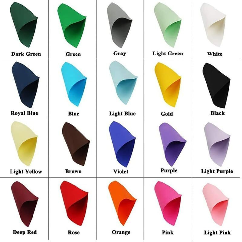 Eclet 40 Pcs Color A4 Medium Size Sheets (10 Sheets Each Color) Art And Craft Paper Double Sided Colored Set 44